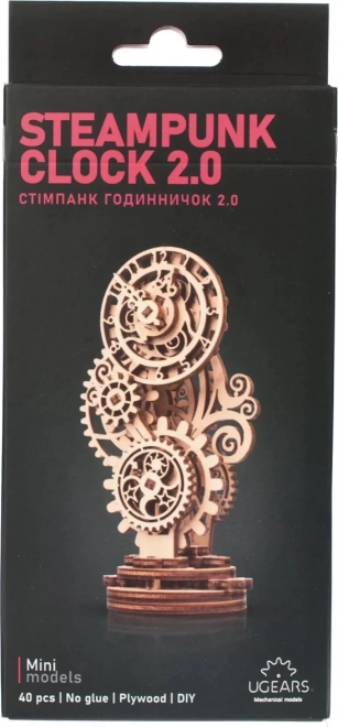 Puzzle mécanique en bois 3D Ugears Steampunk Horloge