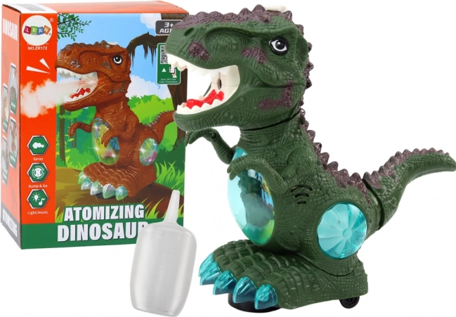 Dinosaure vert dansant avec capteur d’obstacles et effets lumineux
