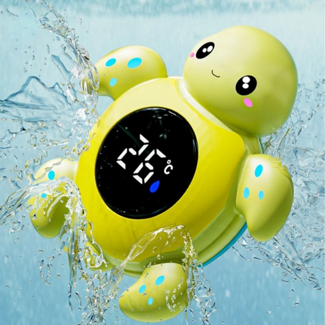 Thermomètre de bain pour enfants Tortue 2 en 1 pour mesurer la température de l'eau et de la pièce