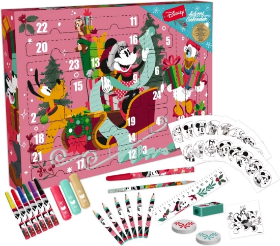Calendrier de l’Avent DISNEY MINNIE – set créatif de papeterie