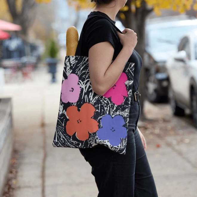 sac en toile Galison Warhol Fleurs