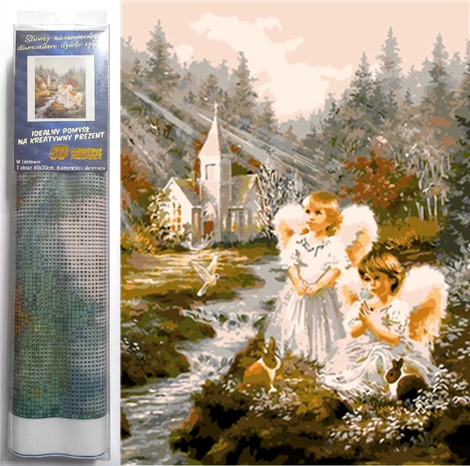 NORIMPEX Peinture de diamants Anges 30x40cm
