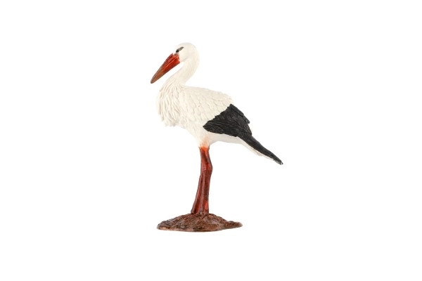 Cigogne blanche plastique 9cm en sachet
