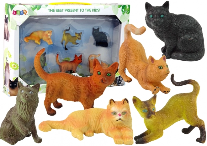 Ensemble de 6 figurines Chats domestiques