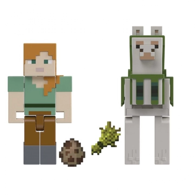 Figurines Minecraft Alex et Lama