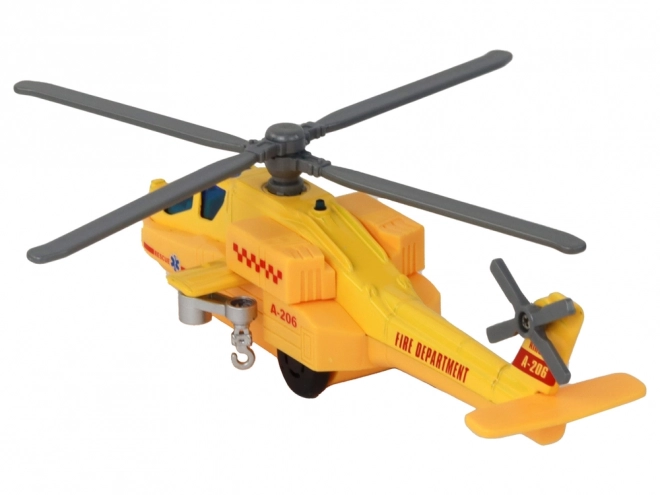 Hélicoptère de secours en aluminium avec son et lumières intégrés