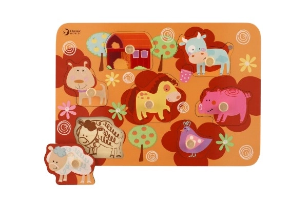 Puzzle en bois pour les plus petits - ferme