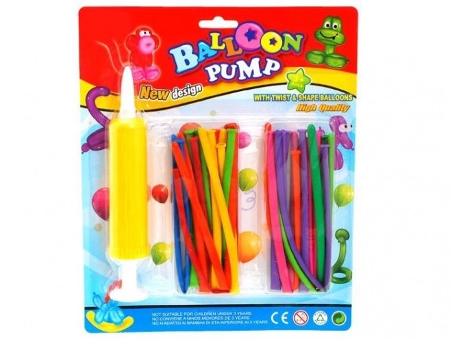 Ballons colorés pour modélisation avec pompe