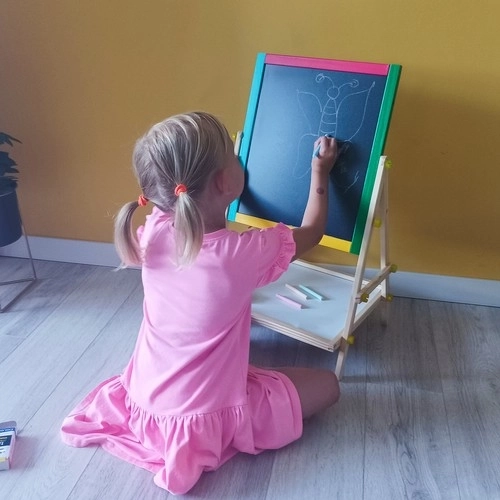 Tableau double face en bois pour enfants