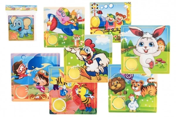 Puzzle coulissant animal en plastique 10cm assortiment varié en sachet