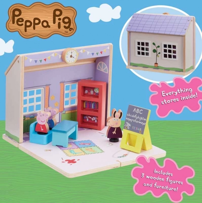 Peppa Pig école en bois - jouet