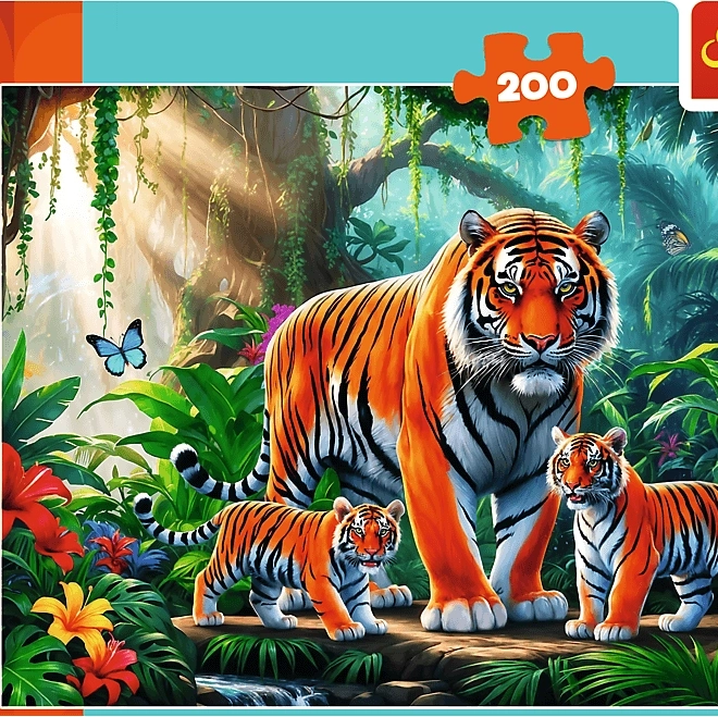 Puzzle Habitudes du tigre 200 pièces