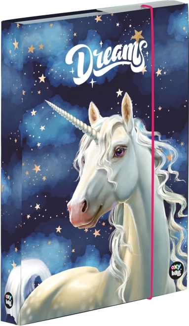 Boîte pour cahiers A4 avec motif licorne