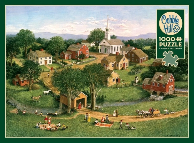 Puzzle Pique-nique au Pont 1000 Pièces de Cobble Hill