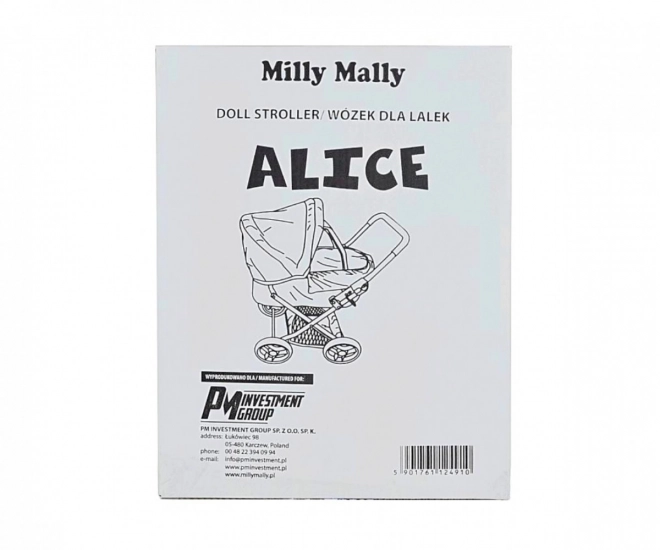 Poussette pour poupées Alice Prestige menthe