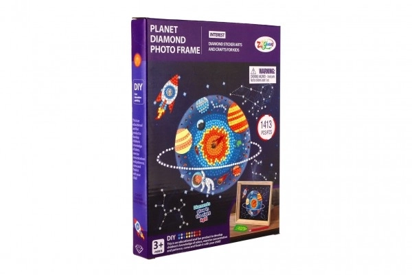Ensemble créatif de peinture au diamant Espace avec diamants adhésifs dans une boîte 21x27x3cm