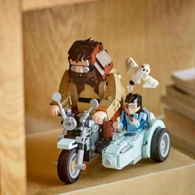 Balade à moto avec Hagrid et Harry