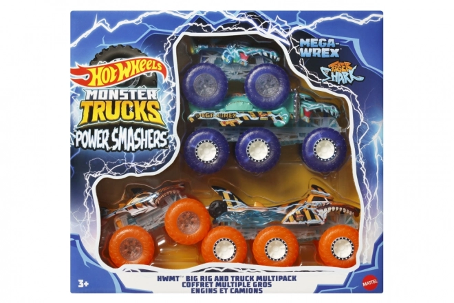 Hot Wheels Monster Trucks Power Smashers ensemble de voitures