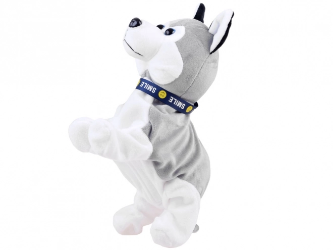 Chien Husky en peluche interactif
