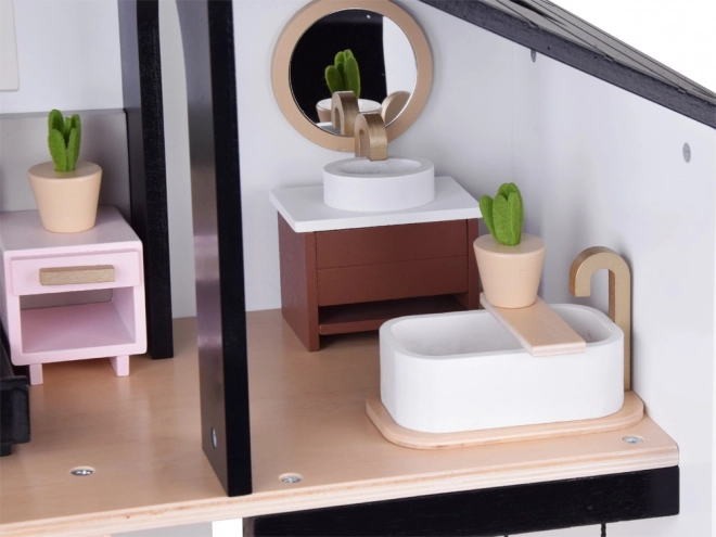 Maison de poupée en bois dans le style loft