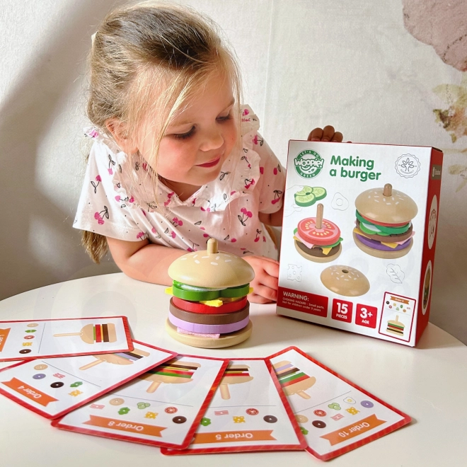 Restaurant de burgers en bois WOOPIE GREEN pour enfants