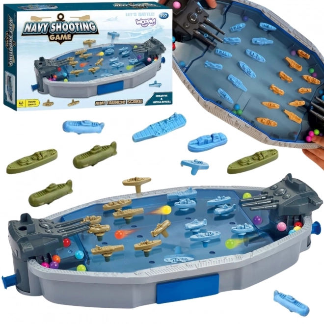 Woopie jeu Bataille à la mer Statky 3D Catapulte à billes