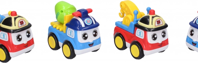 Voiture de construction avec visage 13 cm