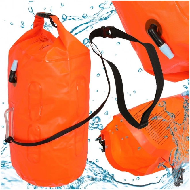 Bouée de sauvetage de natation avec espace de rangement sec de 20L et sifflet