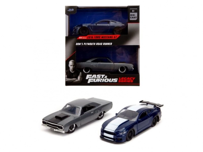 Pack Double Modèles Auto Ford Mustang GT350 et Plymouth Road Runner de Fast and Furious