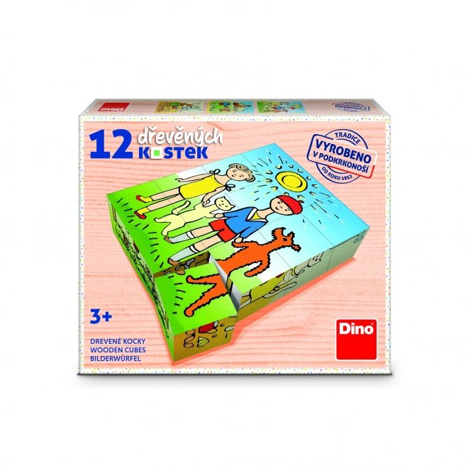 Cubes en bois Chien et Chat – 12 cubes