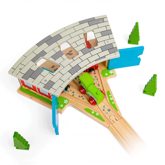Dépôt triple Bigjigs Rail avec portes