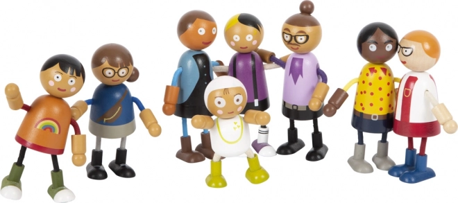 Famille de poupées flexibles Small Foot avec enfant