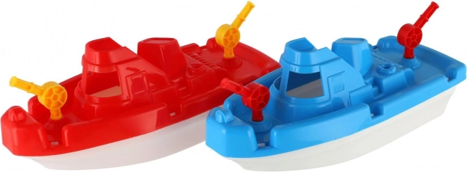 Bateau de pêche en plastique pour l’eau, 2 couleurs, 28 cm