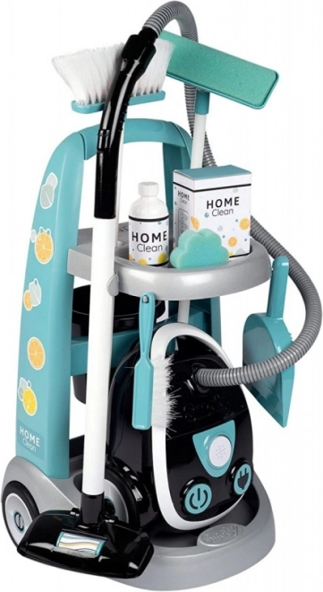 Chariot de nettoyage Smoby avec aspirateur pour enfants