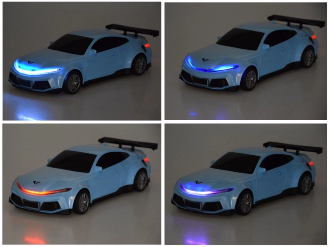 Voiture et station de recharge avec éclairage coloré