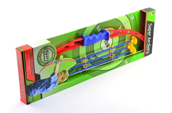Arc et flèches 3pcs plastique 71cm dans une boîte