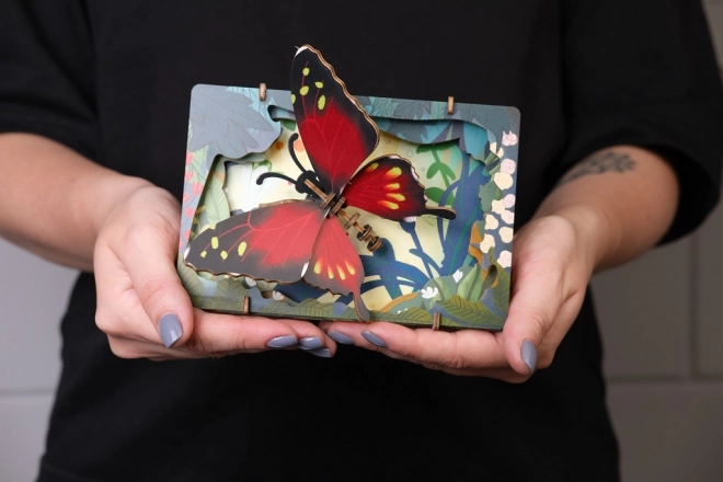 EscapeWelt puzzle en bois 3D papillon