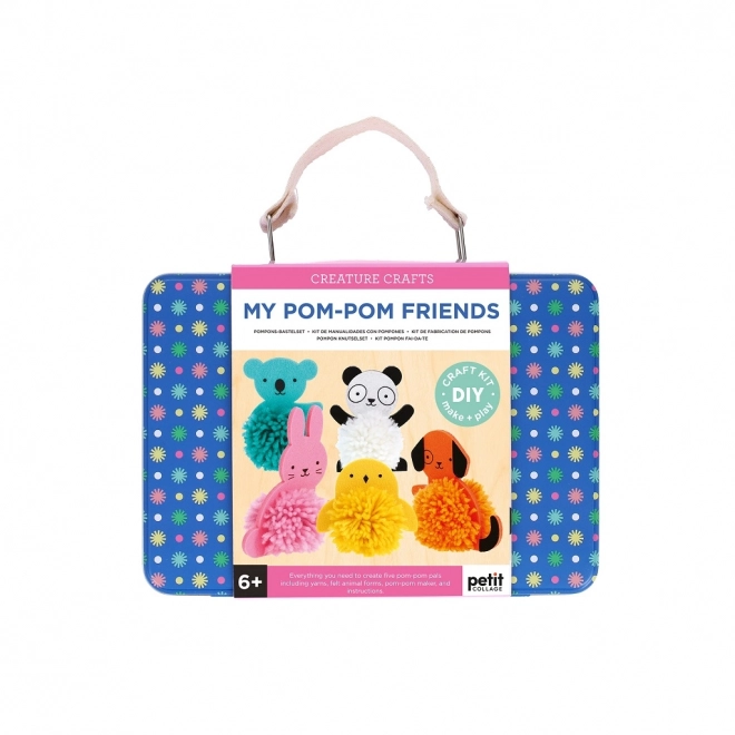 Petit Collage Coffret Créatif avec Animaux à Pompons