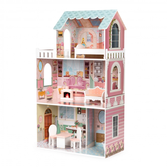 Grande maison de poupées avec mobilier ECOTOYS