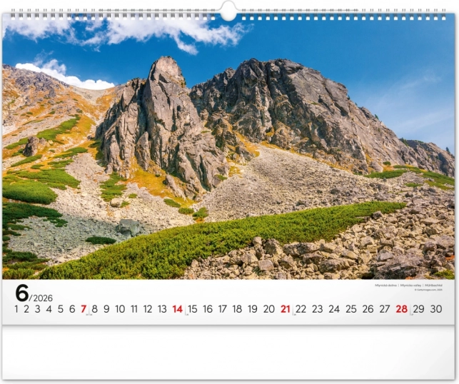 Calendrier mural Magiques Tatras 2026