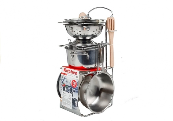 Ensemble d'Ustensiles de Cuisine en Inox 8 Pièces