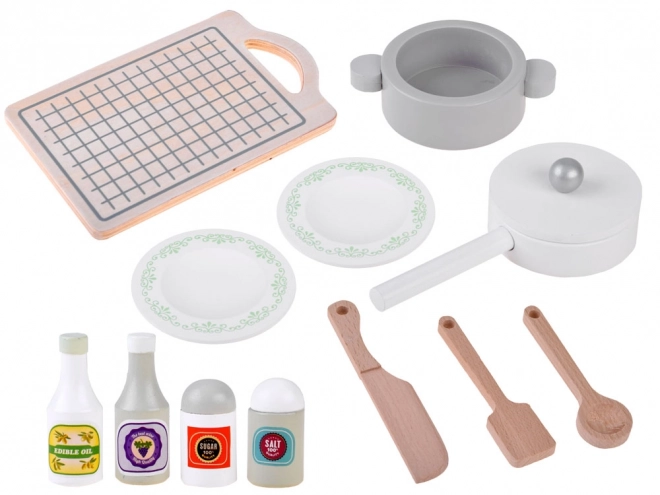 Grande cuisine en bois pour enfants avec accessoires