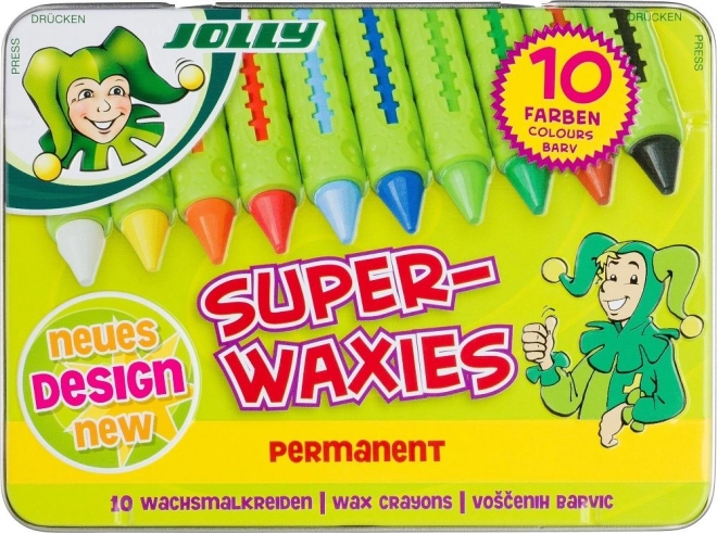Pastels incassables dans une boîte en métal