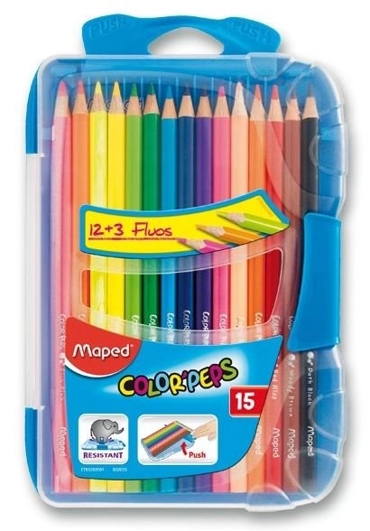 Crayons triangulaires Maped Color'Peps Smart Box 15 pcs