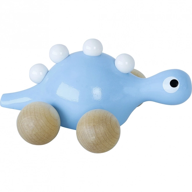 Dinosaure en bois à roulettes Bleu