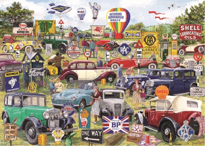 Puzzle Gibsons Souvenirs de Mobilisme Rallye 1000 pièces