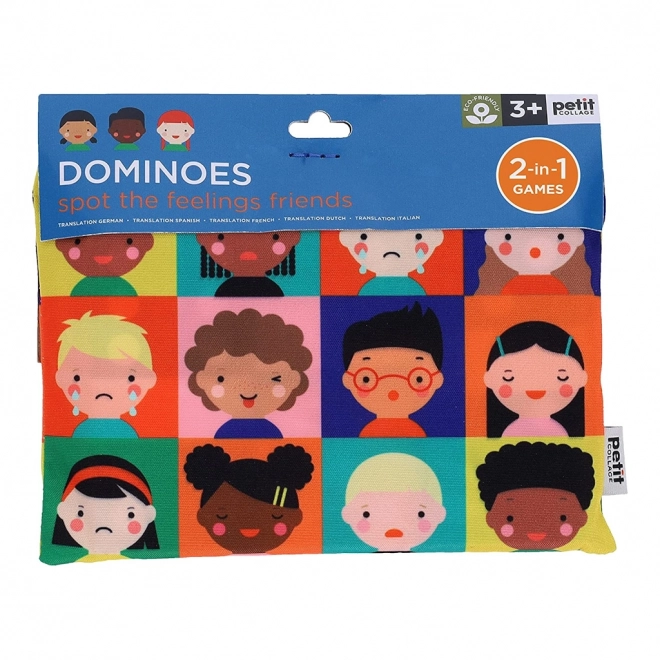 Petit Collage Domino 2v1 émotions/nombres
