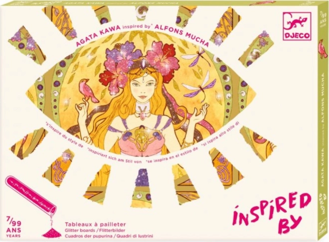 Sablage scintillant - Illustrations inspirées d'Alfons Mucha