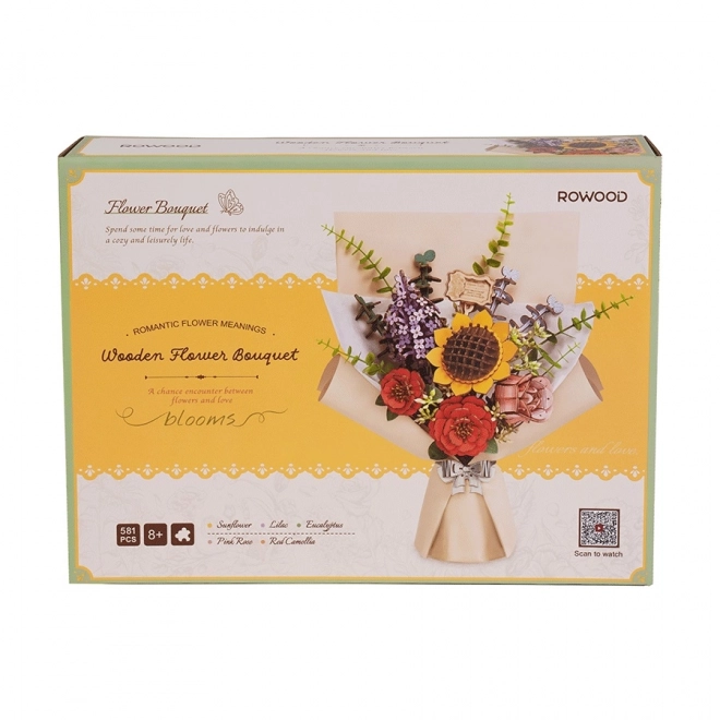 Puzzle 3D en bois bouquet de fleurs Rowood