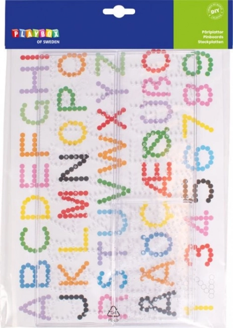 PLAYBOX Supports pour perles à repasser - Lettres et chiffres